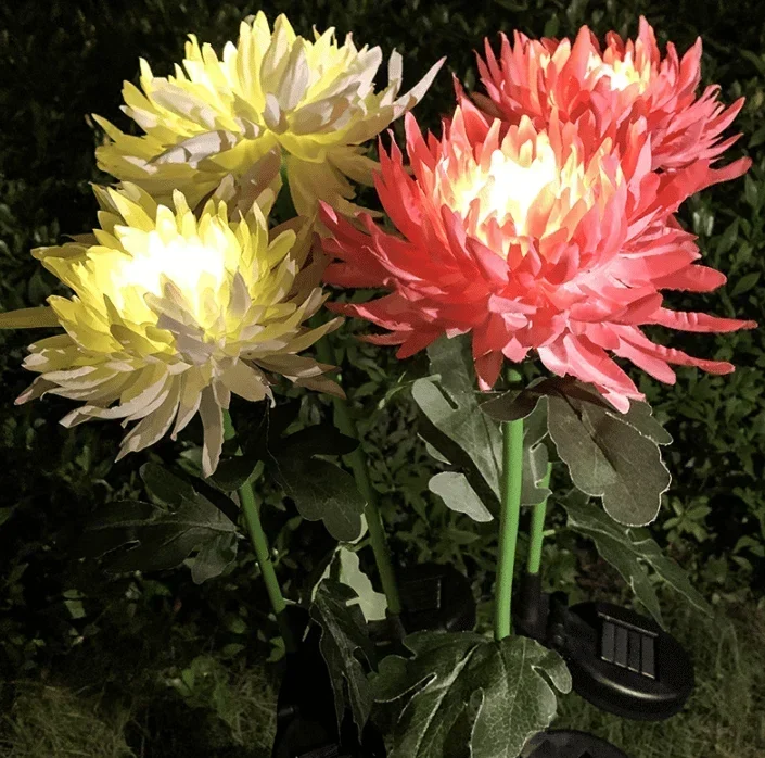 🎁Summer Hot Sale -48% OFF🎁 - SPRING ARTIFICIAL Chrysanthemum SOLAR GARDEN STAKE LED (🔥BUY 2 FREE SHIPPING🔥)