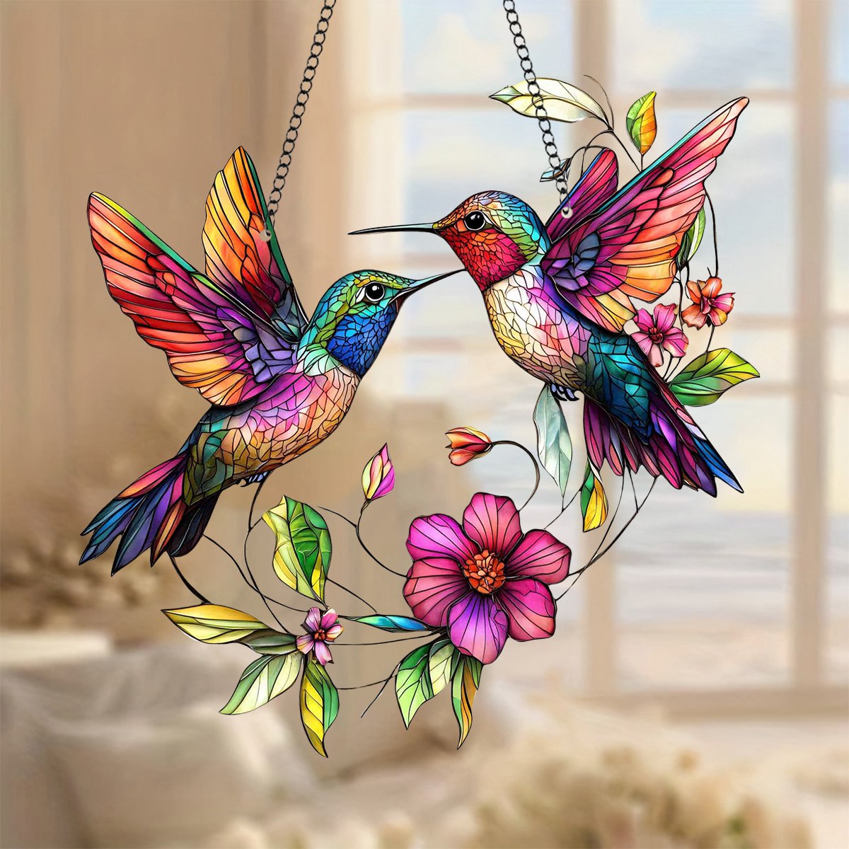 🔥The Best Gift 49% OFF🎁Hummingbird Suncatcher Colorful Window Hanging