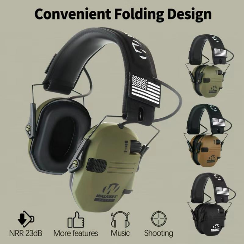 🔥Electronic Hearing Protector,Head Mounted Wired Earmuffs, Hearing Protection-Earphone for Shooting, Hunting, Outdoor Activities