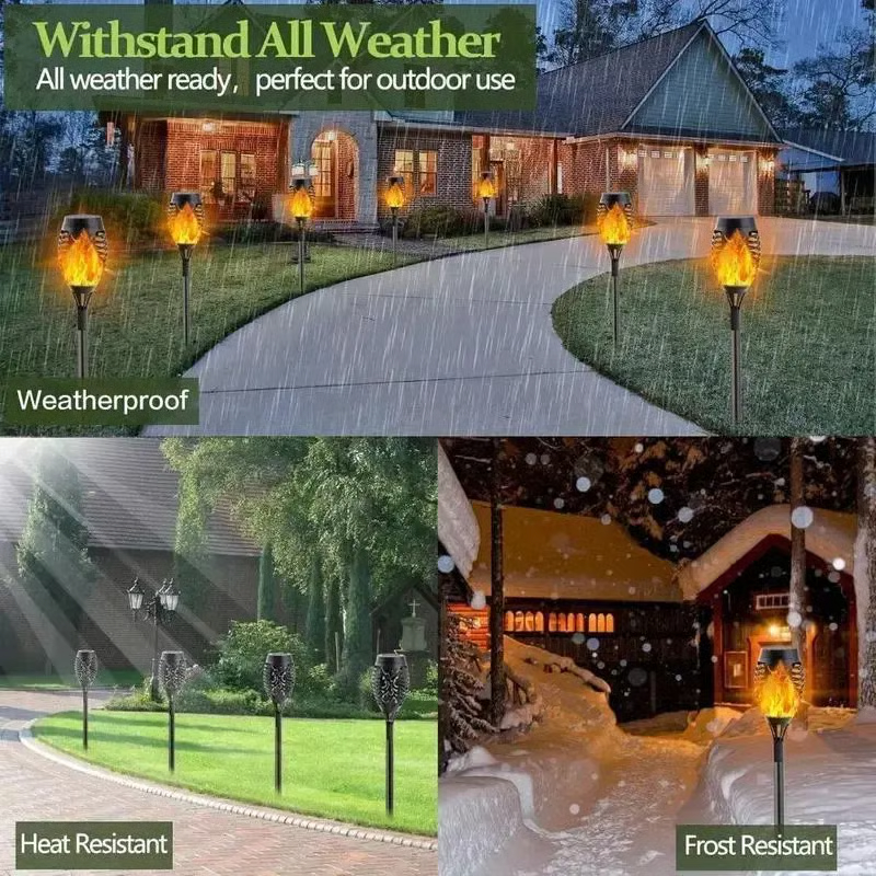 🔥Solar Powered Fire Flame Design Garden Light(4 Pack)