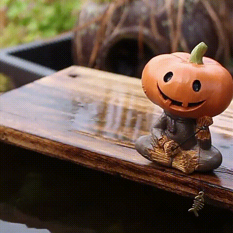 🎃 Pumpkin Fisherman Figurine – A Quirky Touch of Halloween Fun