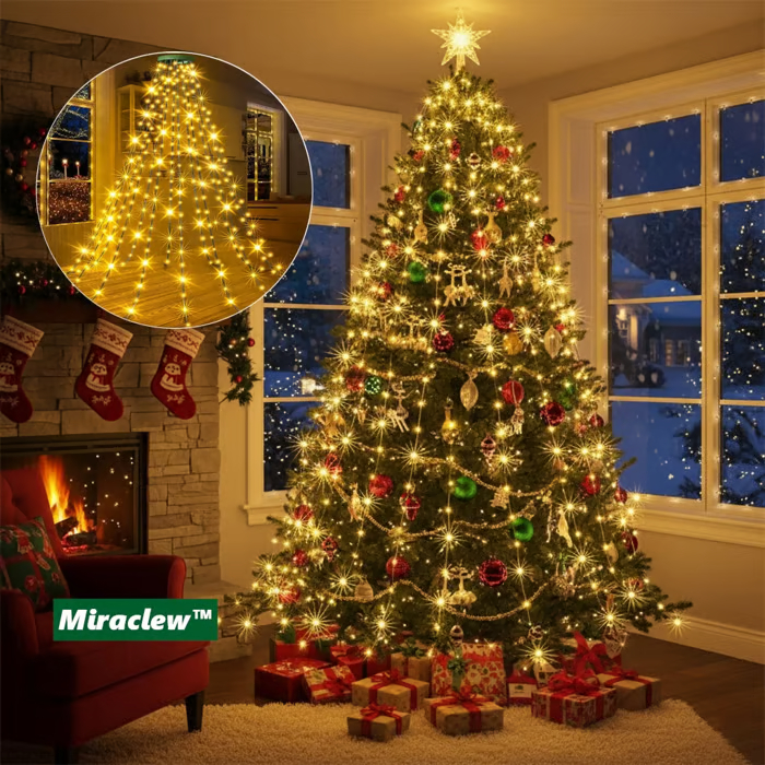 🎄Holiday Pre-Sale Save 49%🔥Waterproof Christmas Tree Waterfall Lights with Ring
