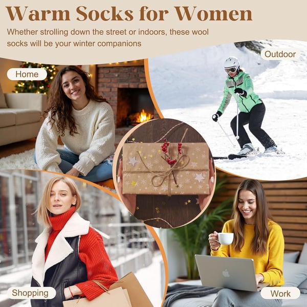 Women's Solid Mid-calf Wool Socks