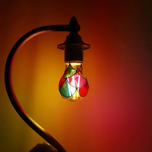 🔥Hot Sale 49% OFF - Upgraded Dimmable LED Stained Glass Light Bulb
