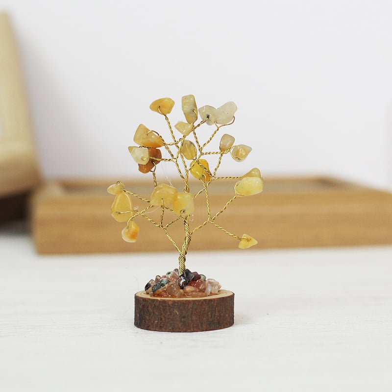 🍀12 Mini Crystal Tree Set｜Feng Shui Gemstones for Energy Healing