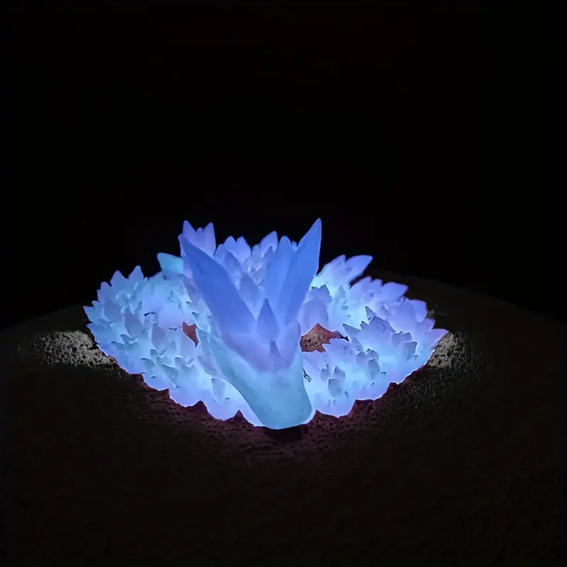 1个夜光3D打印龙模型雕像，创意水族箱装饰，适合卧室桌面装饰的可动龙雕像，白色 3