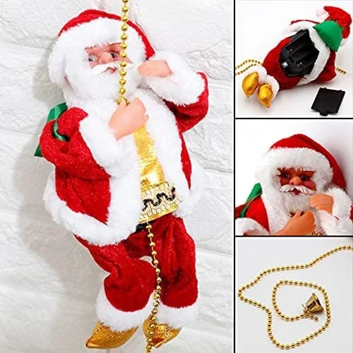 Electric Chimney Climbing Santa Claus Musical Toys