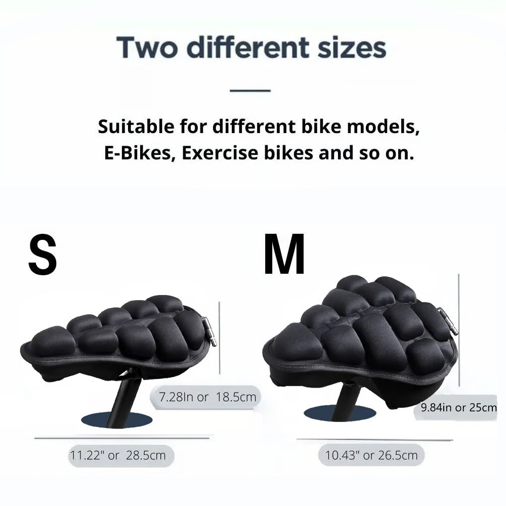 The Revolutionary 3D Air Bag Bicycle Seat Cushion, Incredibly Versatile