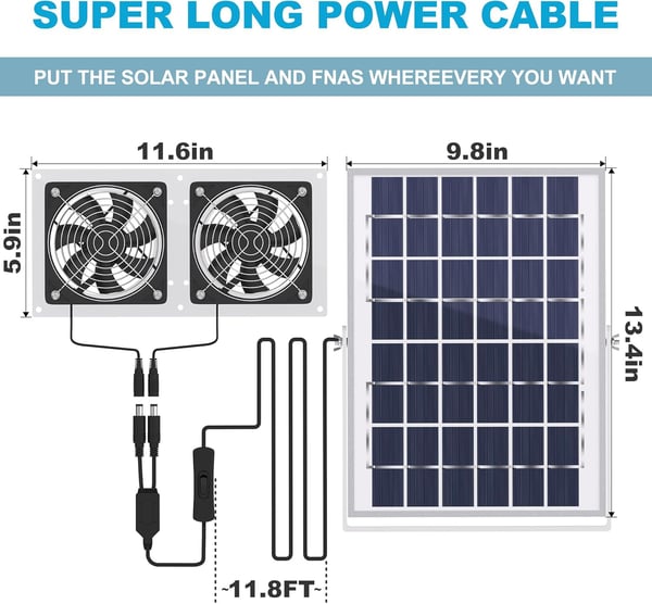 15W Solar Powered Fan