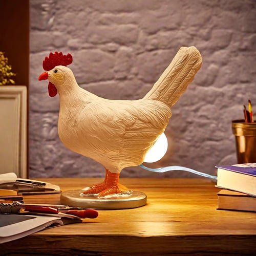 Creative Chicken and Duck Shape Decorative Table Lamp