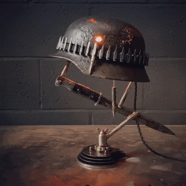 Stahlhelm Helmet Table Lamp