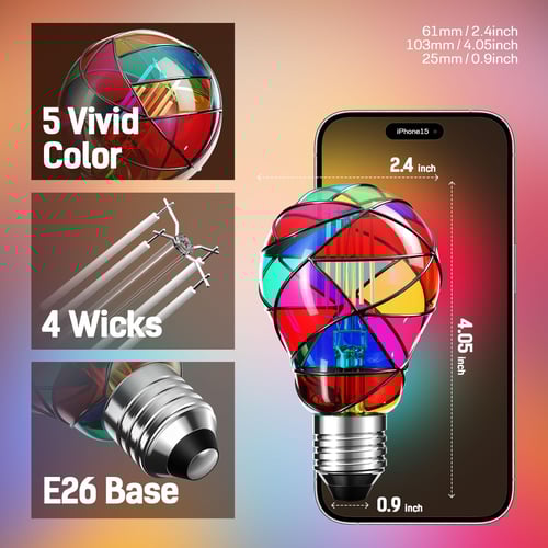 🔥Hot Sale 49% OFF - Upgraded Dimmable LED Stained Glass Light Bulb