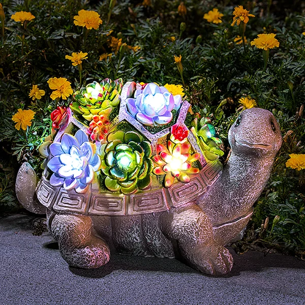🔥Summer Promotion-49% OFF🔥Solar Garden Hare & Tortoise Statues