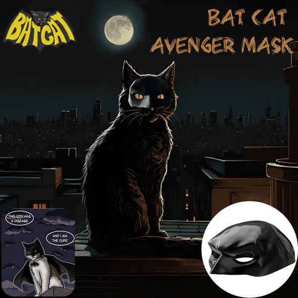 🔥Last day Clearance Sale-50% OFF--Bat Cat Avenger Mask--🔥🔥Buy More Free More!!