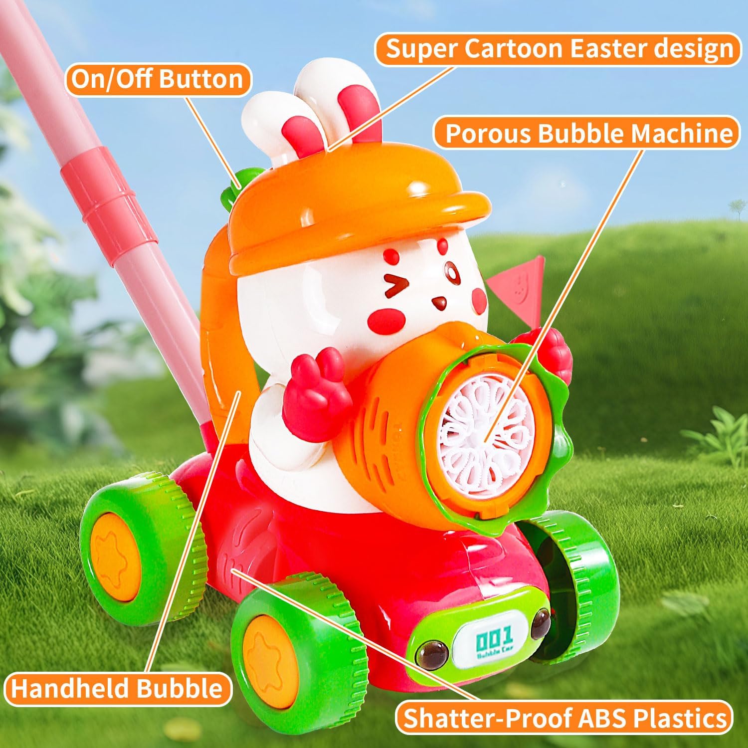 2-in-1 Animal Automatic Bubble Machine- Easter Party Essential & Outdoor Adventure Buddy!