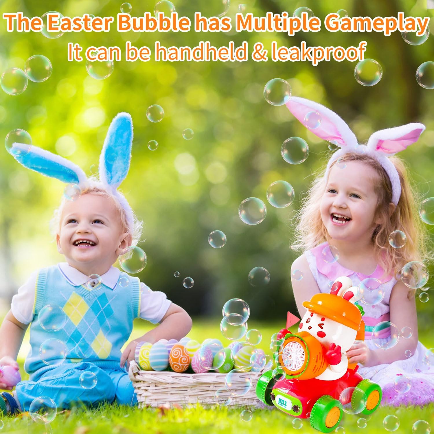2-in-1 Animal Automatic Bubble Machine- Easter Party Essential & Outdoor Adventure Buddy!