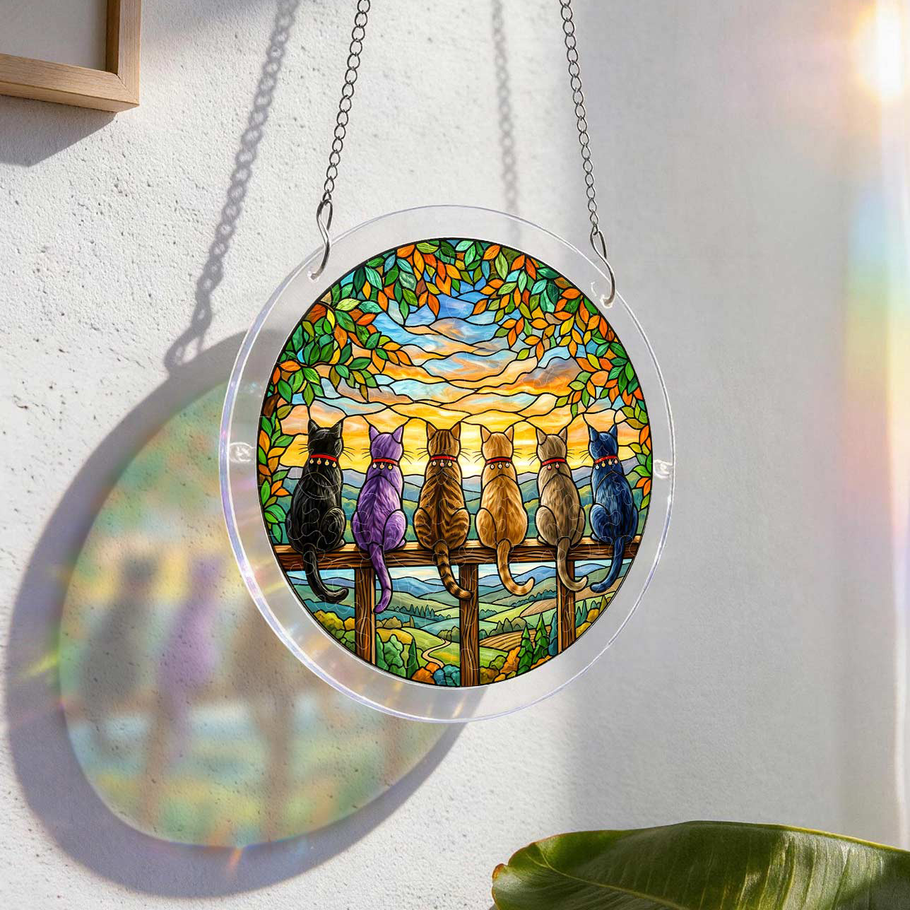 Stained Glass Jigsaw Puzzle Suncatcher