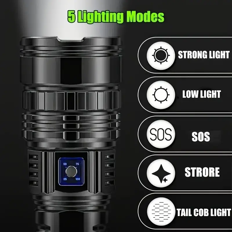 12,000 lumens Ultra-Bright LED Flashlight