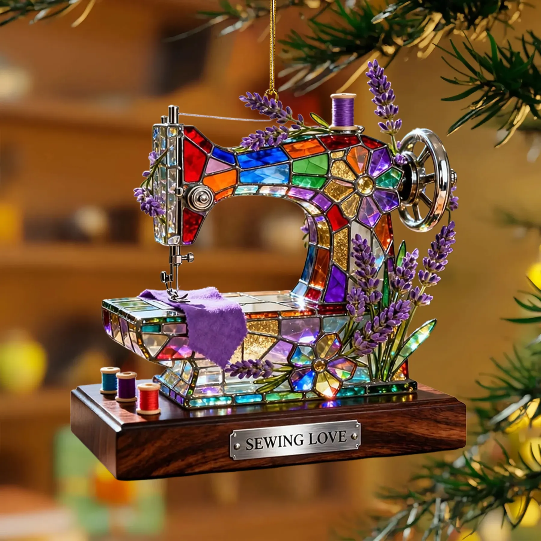 Radiant Sewing Love Ornament