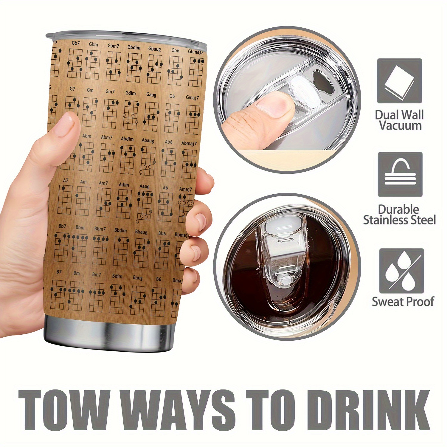 20 oz Guitarist Stainless Steel Coffee Mug