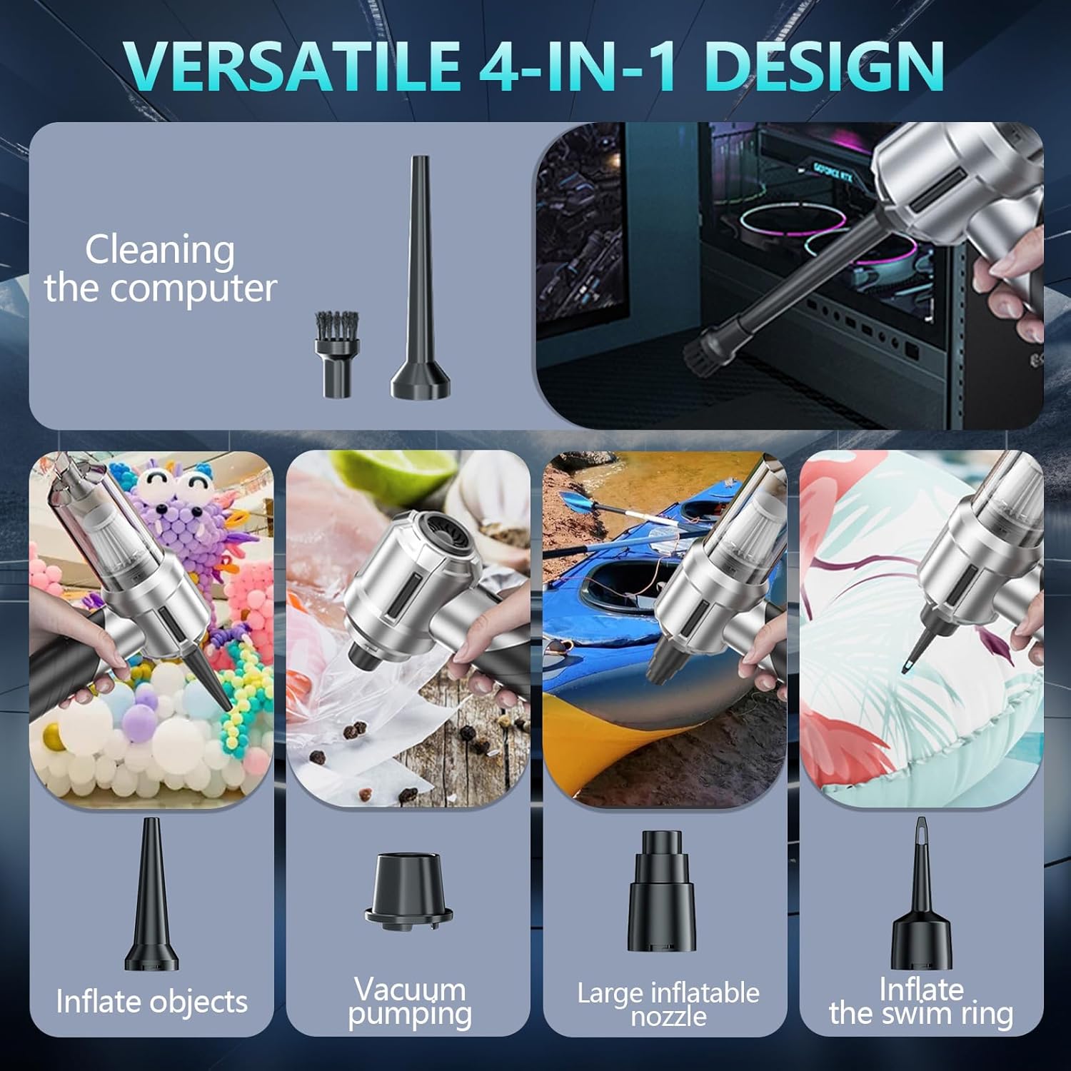 20000Pa Brushless Motor Portable Car Vacuum