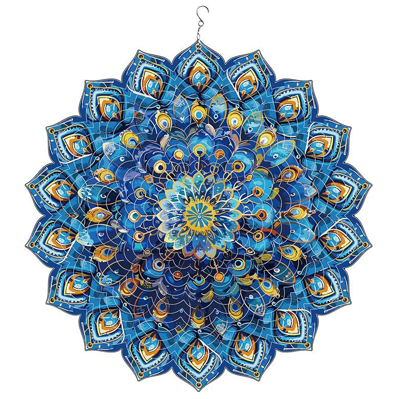 12 inch 3D Metal Wind Spinners