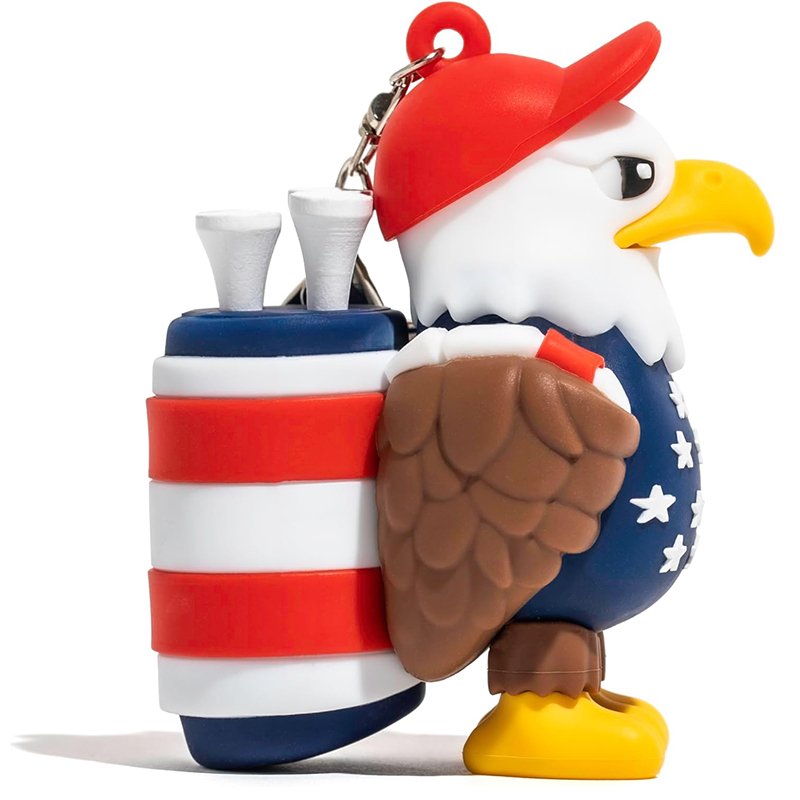 Eagle Caddy Golf Tee Holder with 8 USA Tees