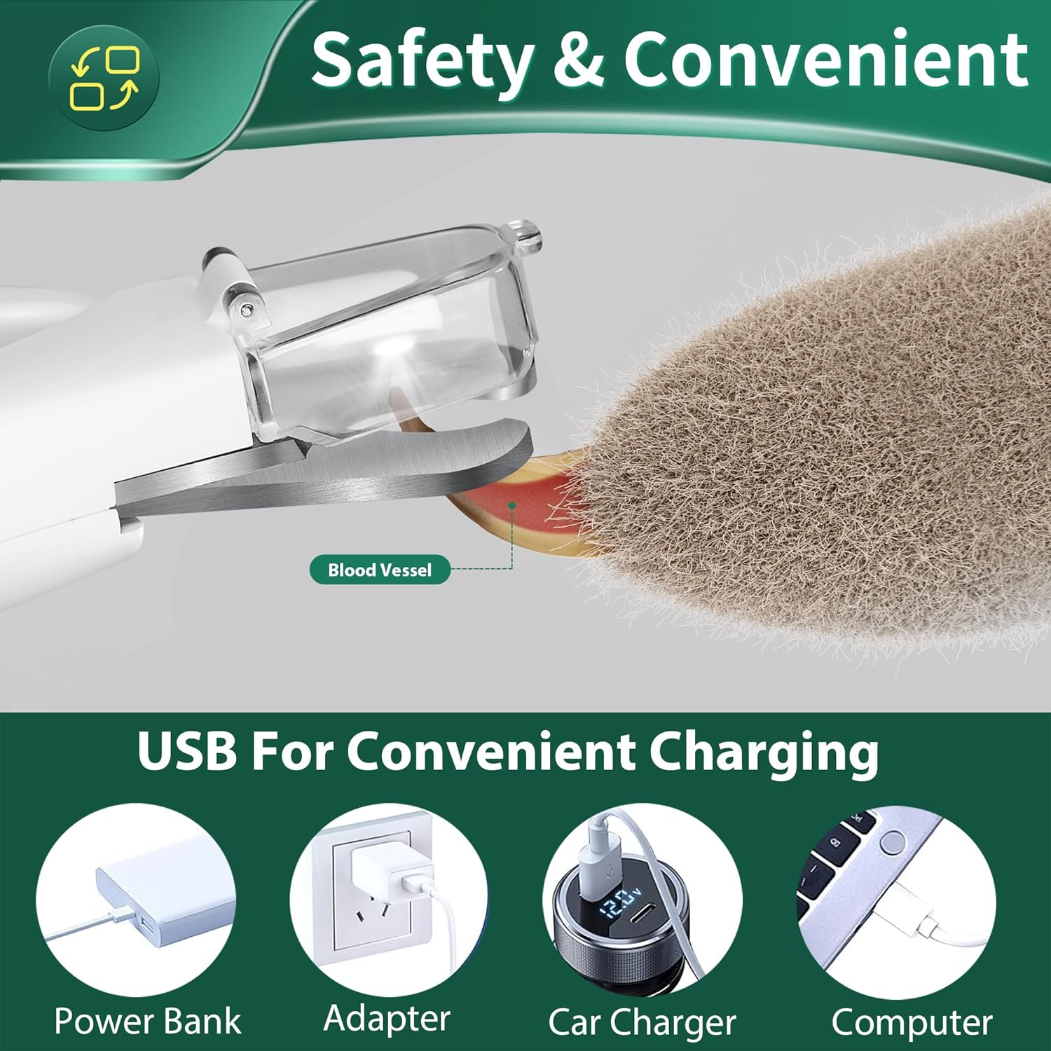 2-in-1 Pet Nail Grinder & Clipper – For Stress-Free Grooming 