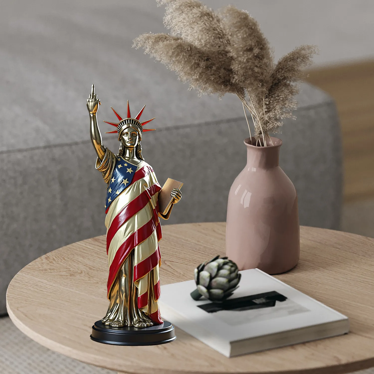 🖕🗽 ​​Defy the Status Quo with This Audacious Freedom Statue – Where Patriotism Meets Playful Defiance!​