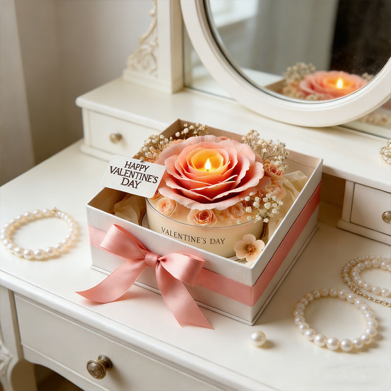 🌹🕯️ Everlasting Bloom Valentine’s Day Rose Candle – Romance That Glows Forever 🕯️🌹