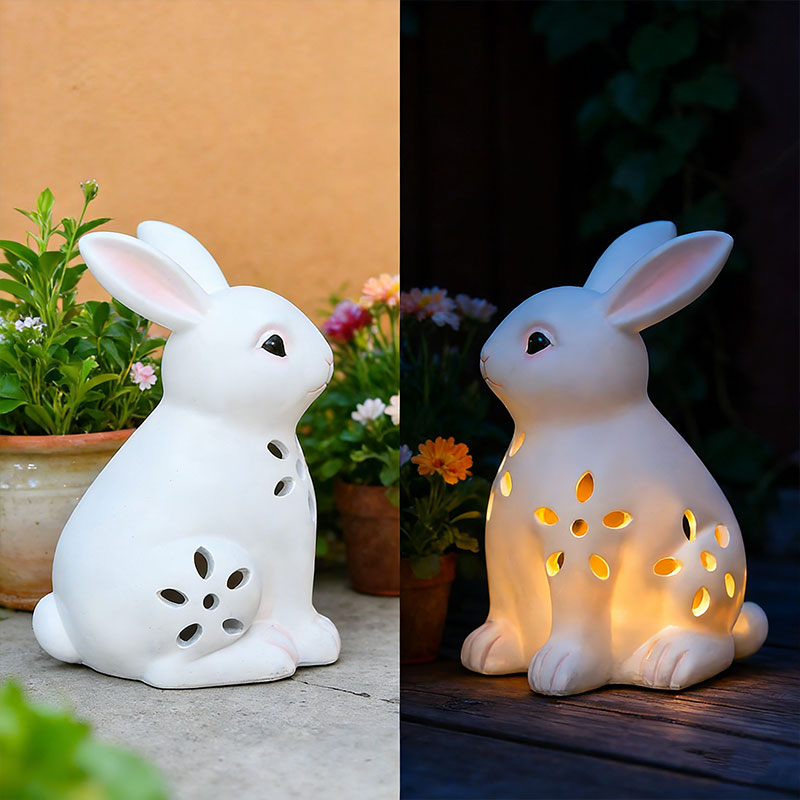 🐰☀️ Solar Easter Rabbit Garden Decor – Soft Glow for Spring & Beyond ☀️🐰