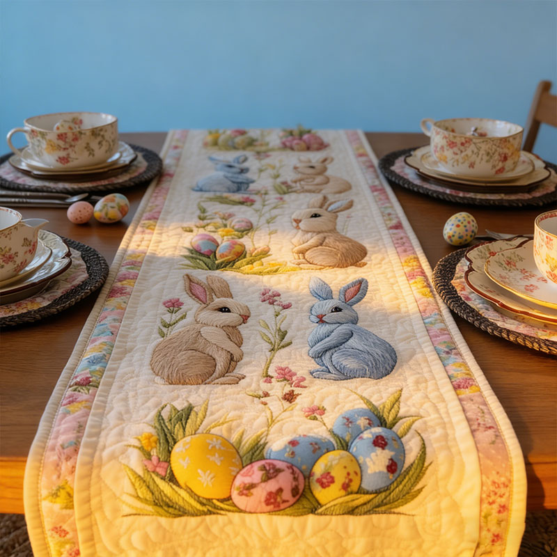 Easter Joy Quilted Table Runner