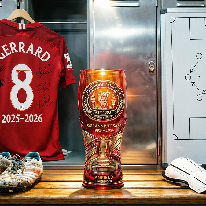 Liverpool Fans Club 134th Anniversary Collector Beer Glass 1892–2026