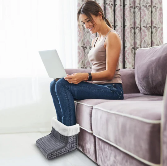 Electric Foot Warmer With Washable Lining (Dark Gray) 🔥🧦