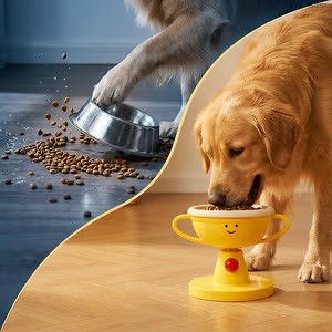 Adjustable Elevated Cat Bowl & Small Pet Feeder