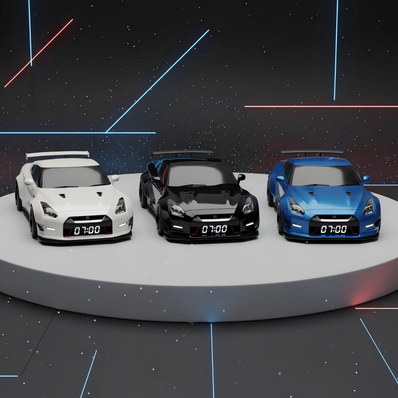 ⏰Hypercar Alarm Clock-🏎️Realistic Engine & Light Effects