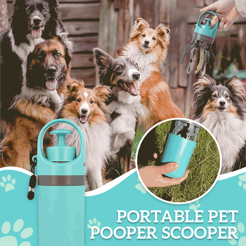 Portable Dog Poop Scooper With Built-in Bag Dispenser No Touch Portable Claw Pet Waste Cleaner Pet Poop Scooper 6 Claws