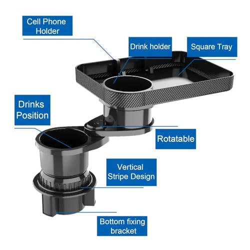 🔥360° Rotating Car Cup Holder Extender