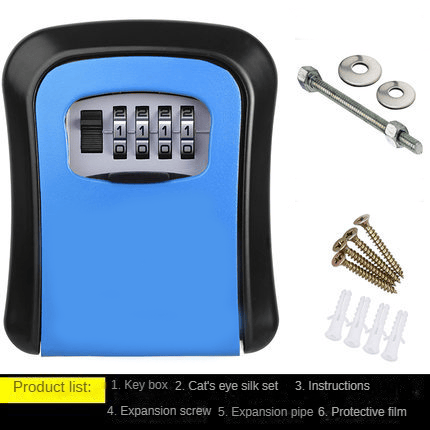Full Metal Shell Combination Lock Key Box