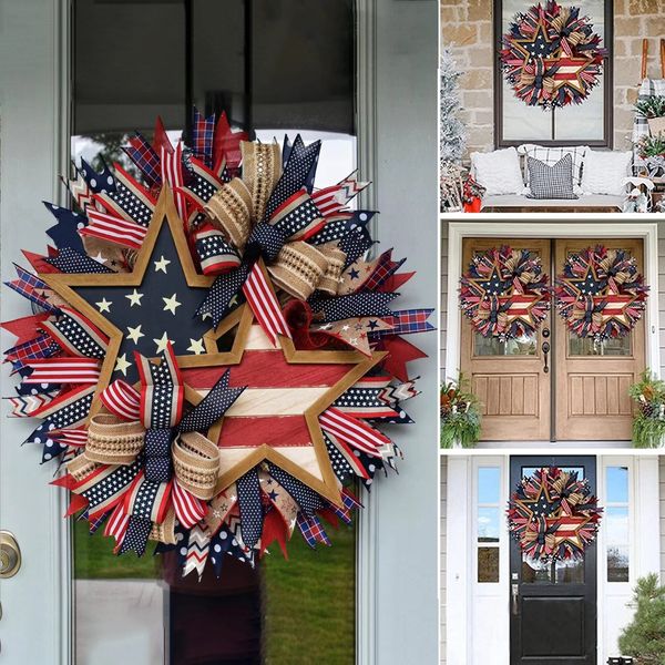 Handmade Stars and Stripes Patriotic Wreath