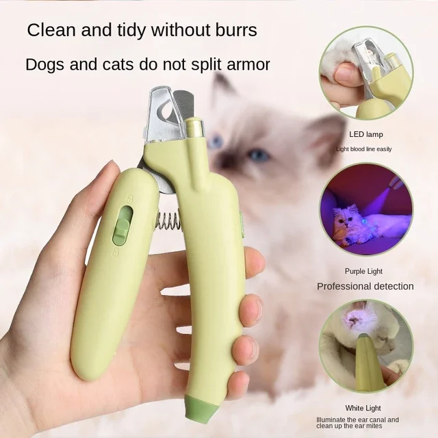 LED Light Pet Nail Clippers for Dog & Cat