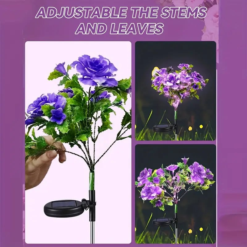 Solar Carnation Flower Landscape Light