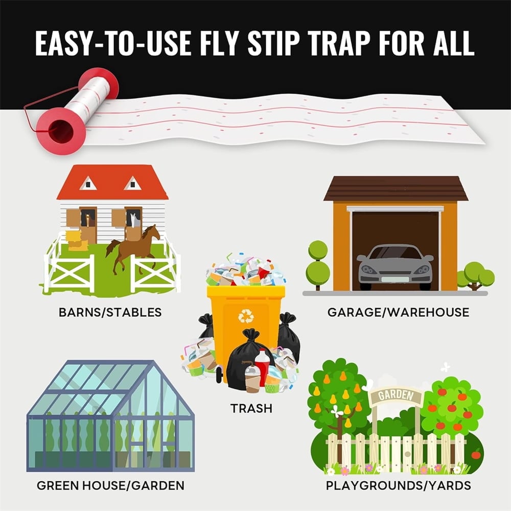 🏡🦟 Giant Sticky Fly Trap Roll