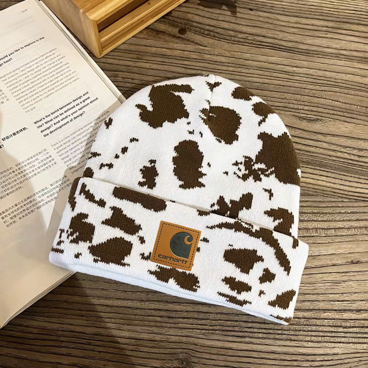 💖Vintage Cow Print Wool Hat