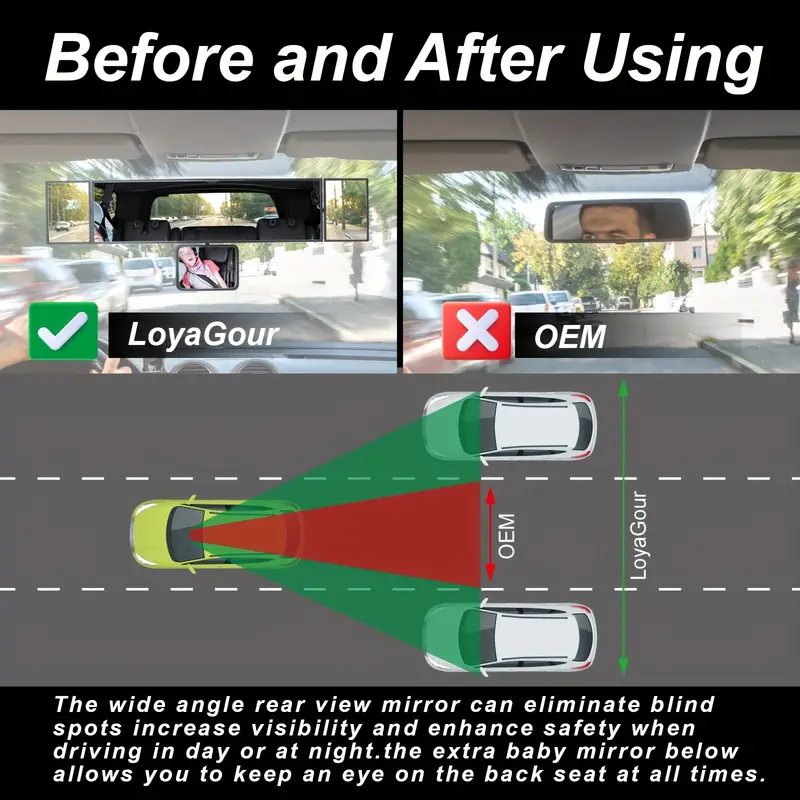 2024 New Quadruple Folding Car Mirror
