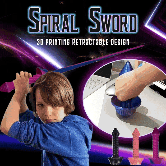 Cool 3D Spiral Flip-Out Sword
