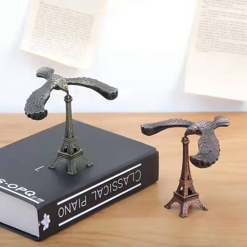 Metal Eiffel Tower Balance Eagle