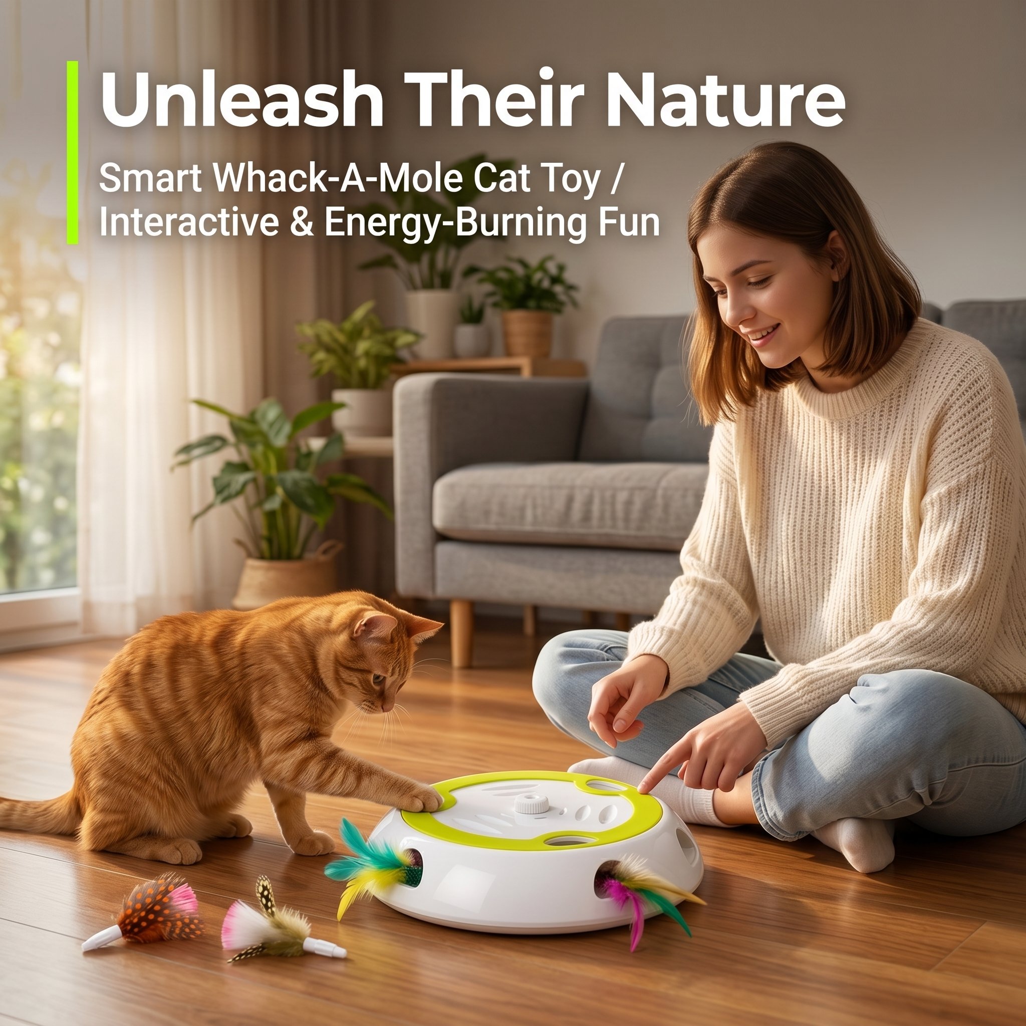 Whack A Mole Cat Mouse Toy for Cats