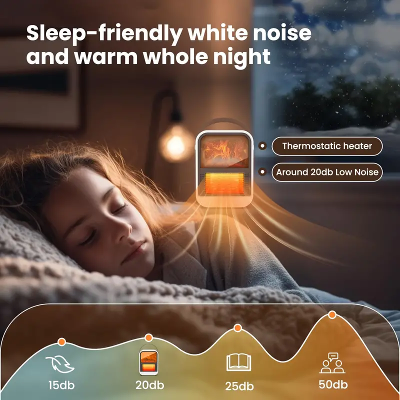 1000W PTC Safe Retardant Noise-Free 3D Flame Space Heater