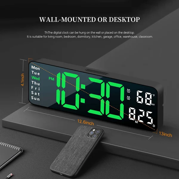 Multifunctional Large Digital Clock